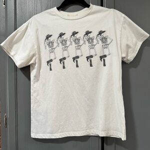 Altar’d State White Graphic Skeleton Crew Neck T-Shirt